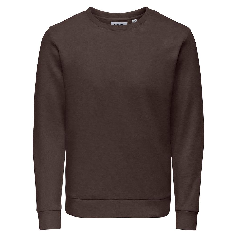 Dunkelbraunes Herren-Sweatshirt von Only & Sons Chase günstig