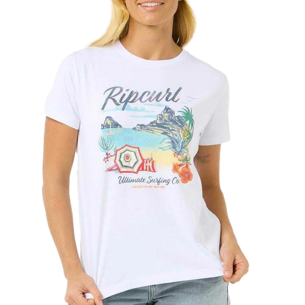 Rip Curl Crystal Standard Camiseta blanca de mujer barato