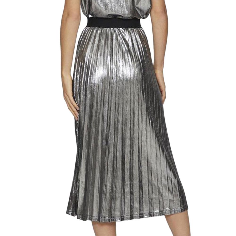 Women's Grey Metallic Skirt Vila Vilinea Photo of the Espace des Marques %store% store - view of %key%