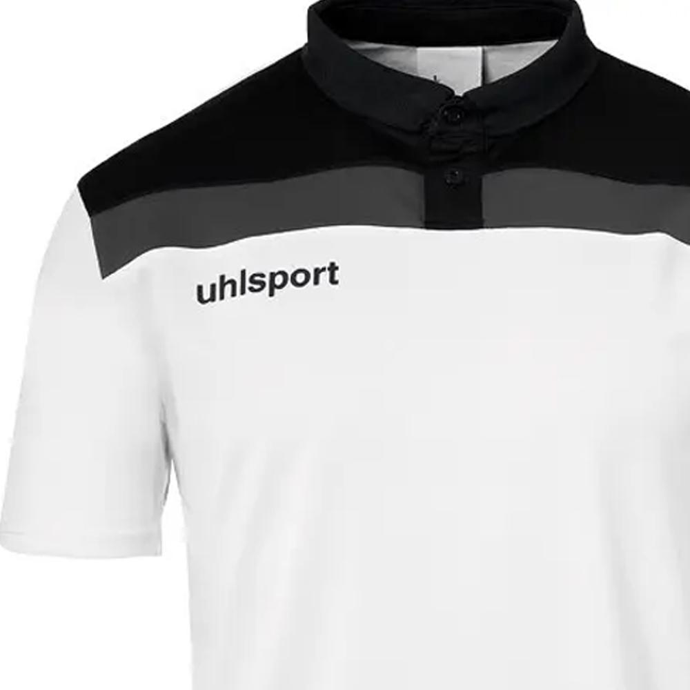 Weiß-schwarzes Herren-Polohemd „UHLSPORT Offense 23“ Ansicht 2
