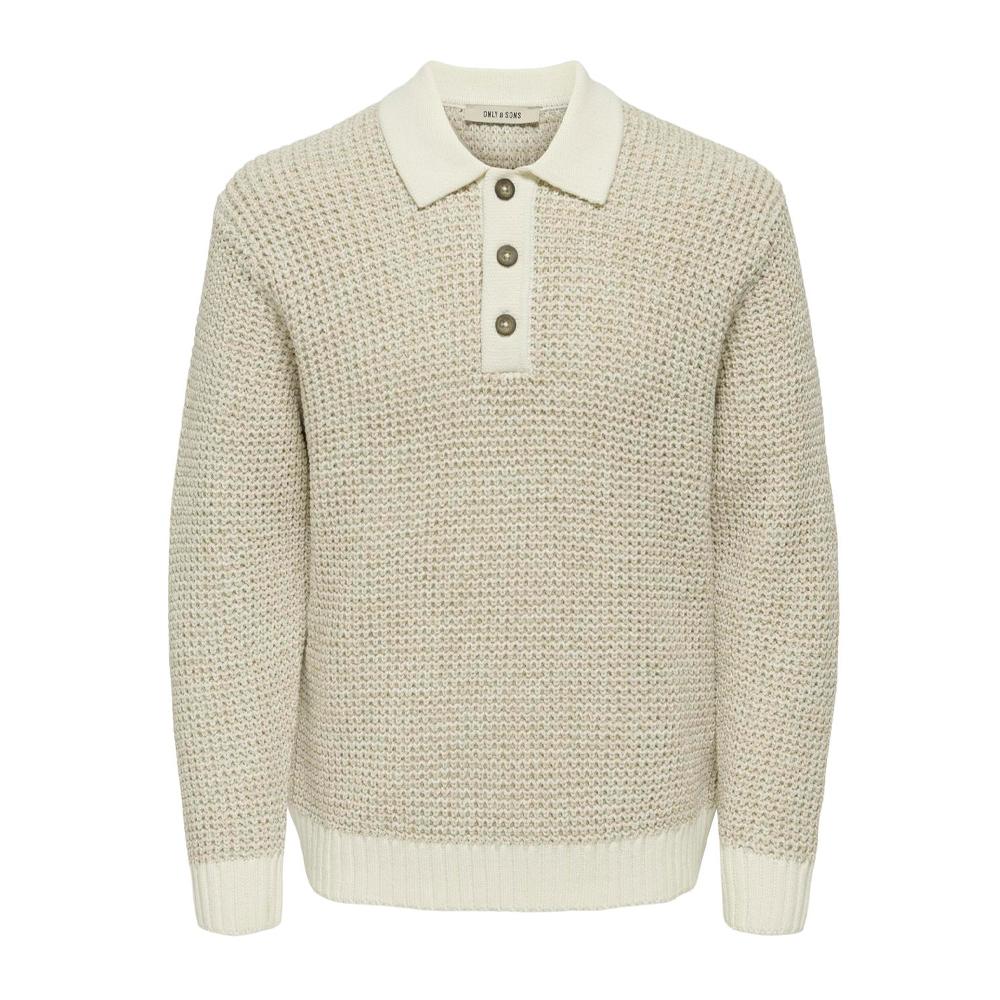 Only &amp; Sons Salf Polo de manga larga para hombre Beige barato