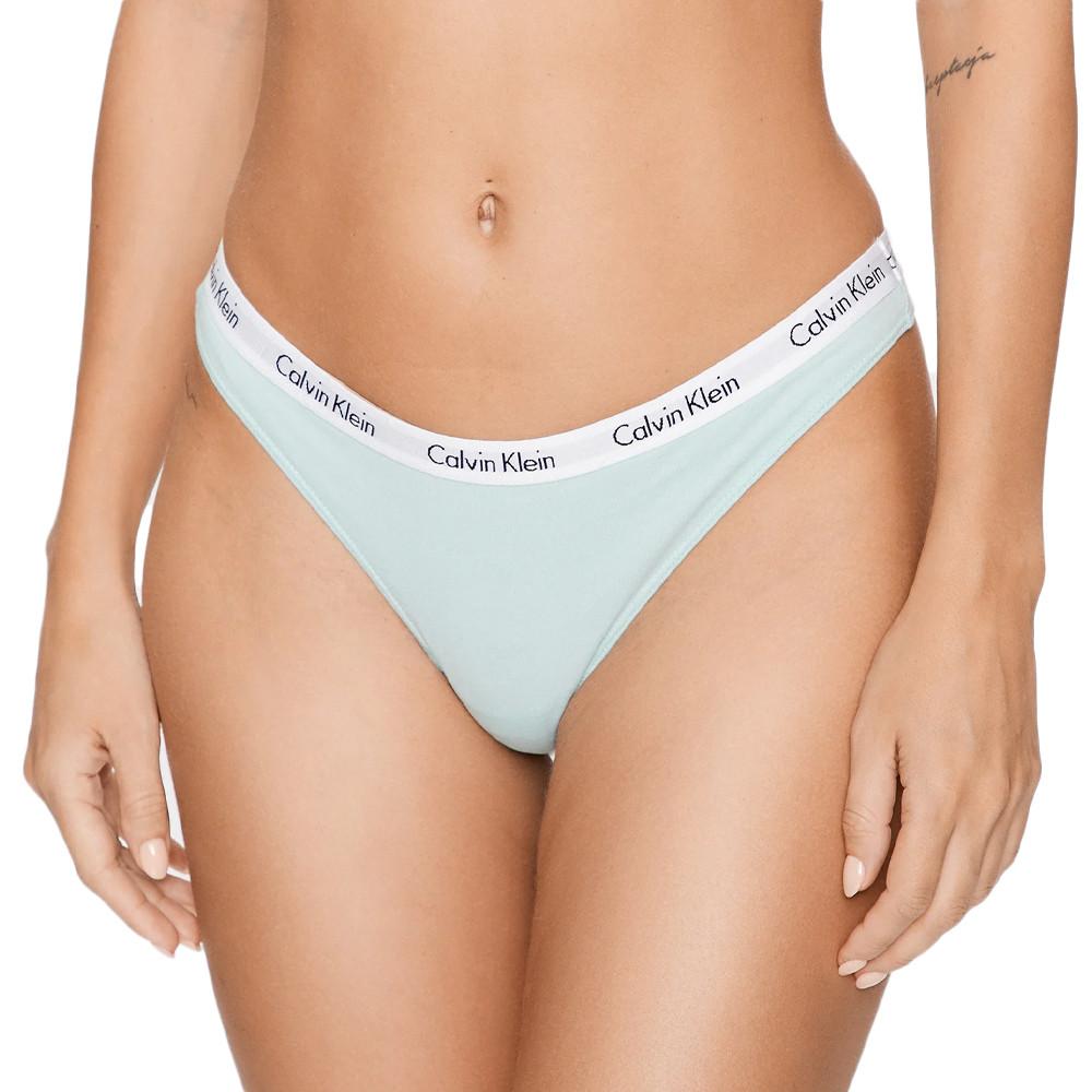 String Vert d'eau Femme Calvin Klein Jeans Thong pas cher