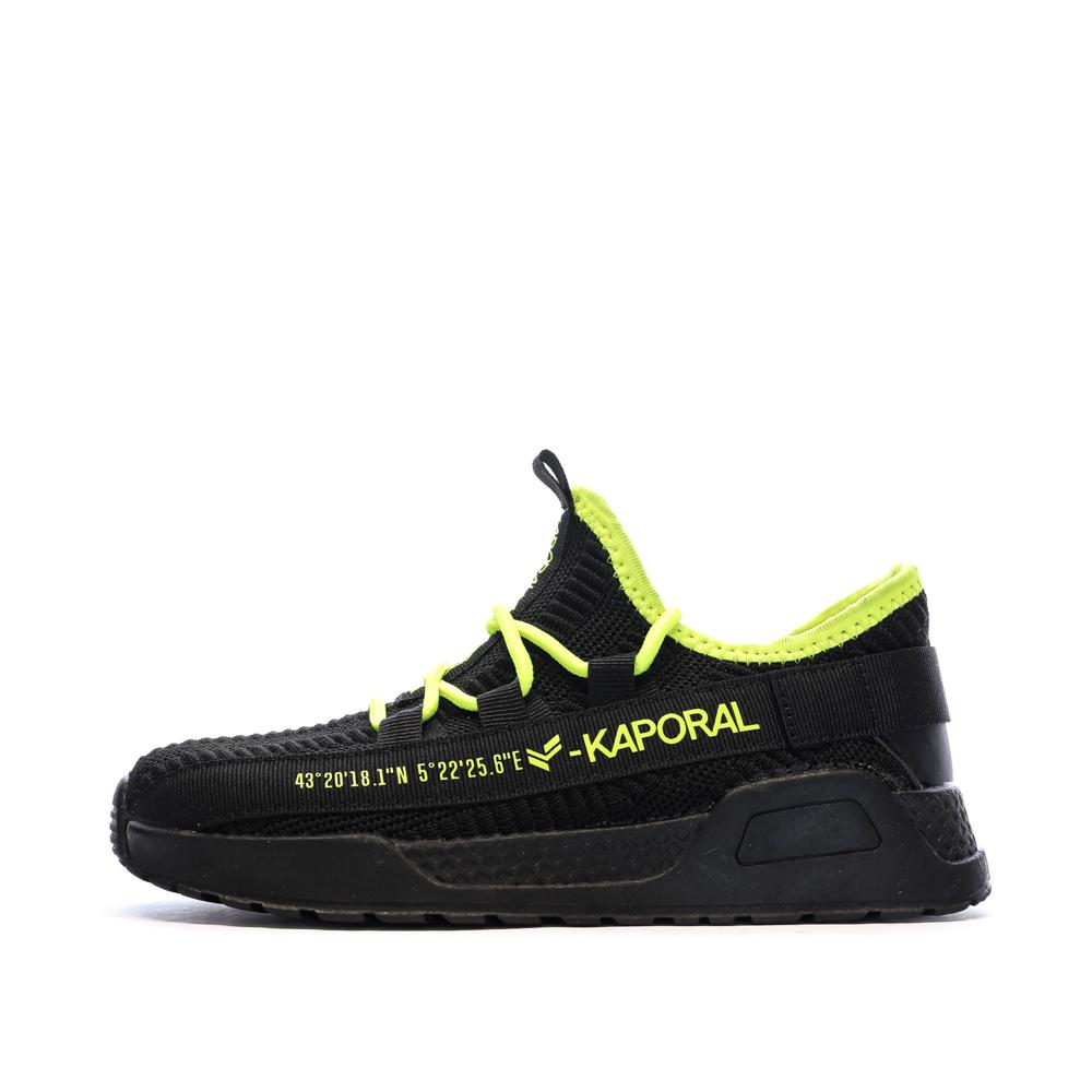 Baskets Noir/Jaune Garçon Kaporal Dofini pas cher