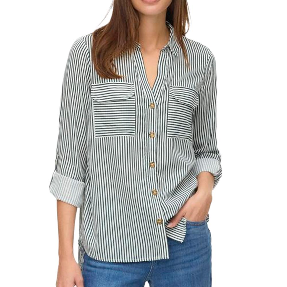 Vero Moda Bumpy Women's Green/White Shirt affordable