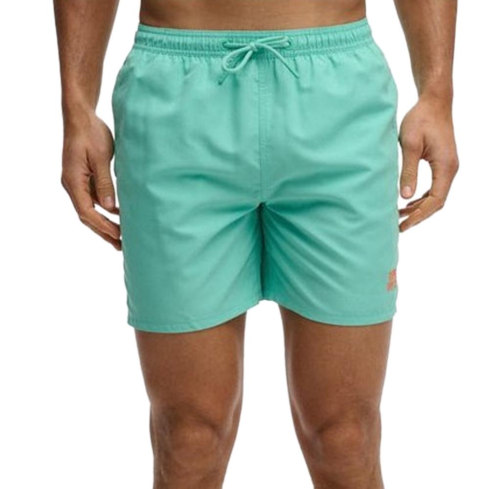 Bañador corto Superdry Essential 16 Swim en color turquesa barato