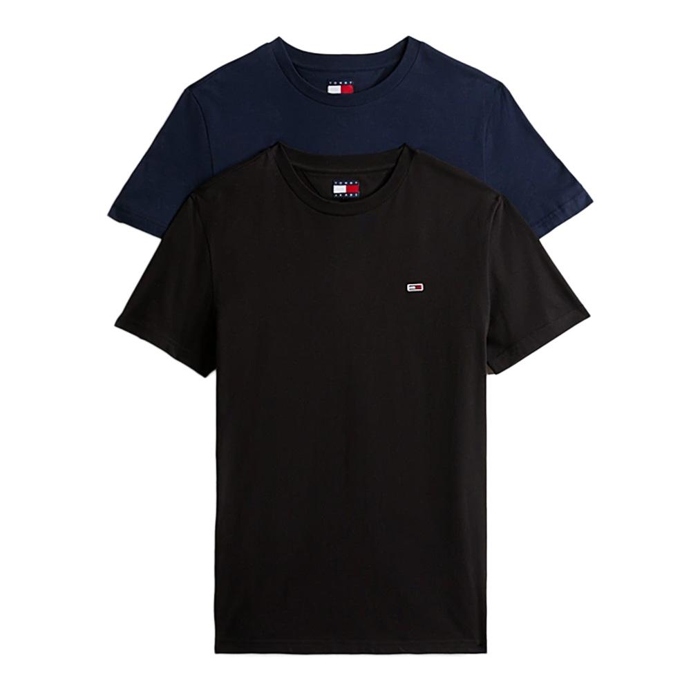 Lot de 2 T-Shirt Noir/Marine Homme Tommy Hilfiger DM0DM20687 pas cher