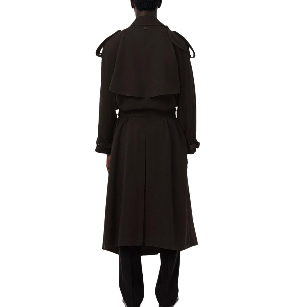 Langer Trenchcoat Braun Unisex Lacoste Runway Wooll Ansicht 2