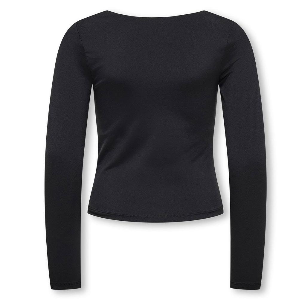 T-Shirt Manches Longues Noir Fille Kids ONLY Kogea vue 3