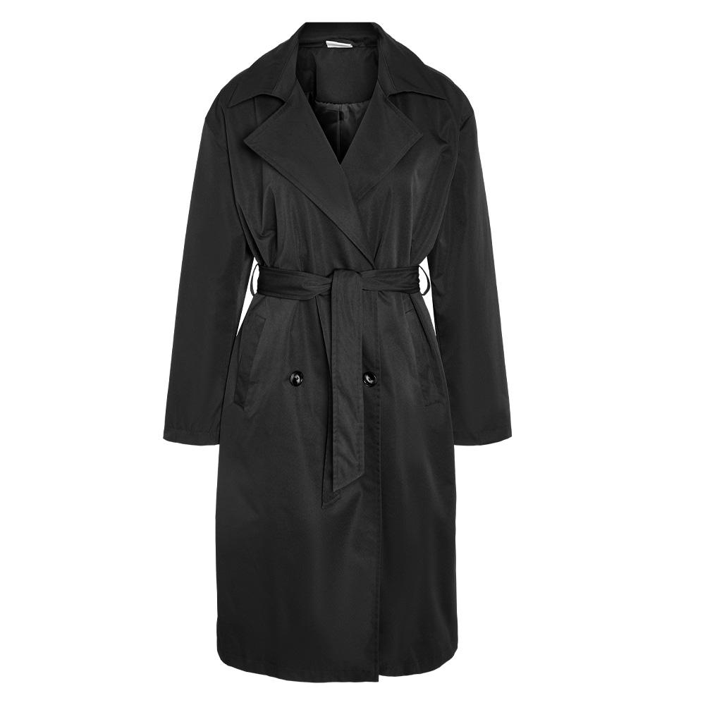Women's Black Trench Coat Noisy May Manya Photo of the Espace des Marques %store% store - view of %key%