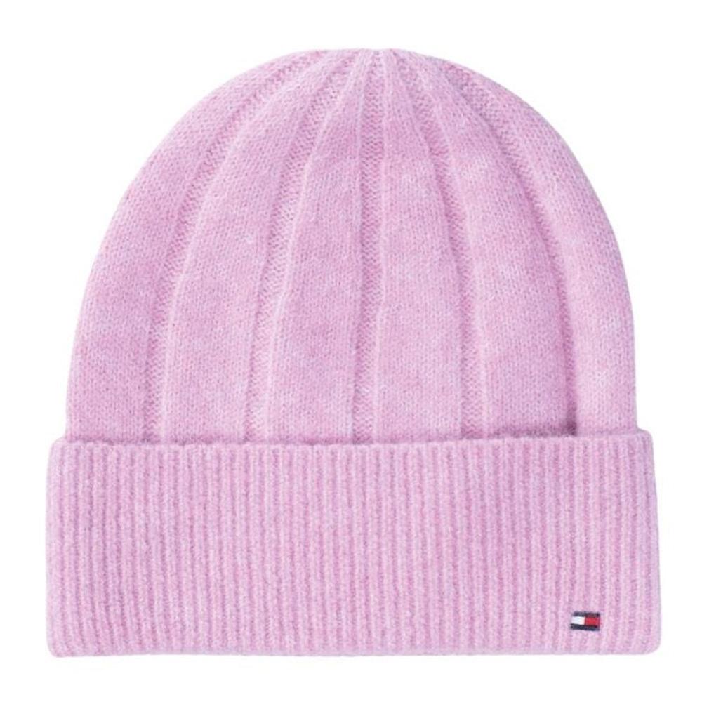 Bonnet Rose Femme Tommy Hilfiger Flag Fluffy pas cher