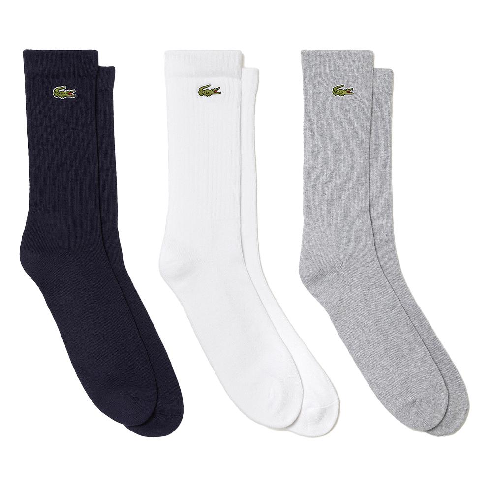 X3 Paar Socken Weiß/Grau/Schwarz Herren Lacoste RA4182 günstig