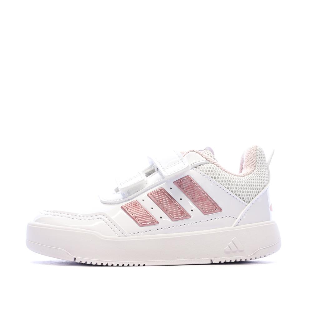 Zapatillas blancas/rosas para niña Adidas Tensaur barato
