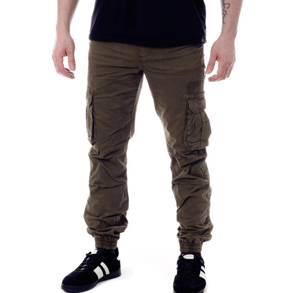 Pantalon Cargo Marron Foncé Homme Paname Brothers Carlos pas cher