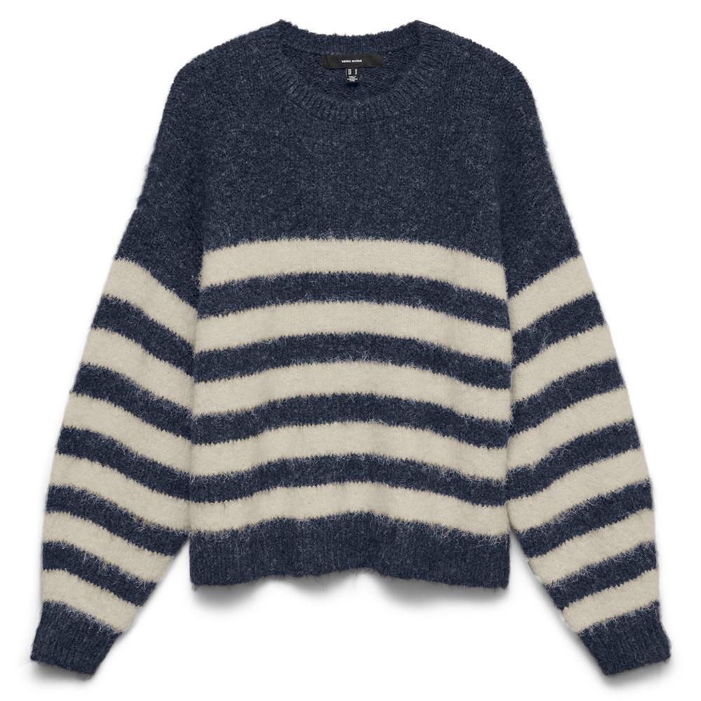 Pull rayé Marine Femme Vero Moda Fotove Stripe pas cher
