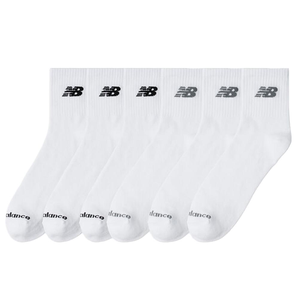 x3 Paires de chaussettes Blanches/Noires Homme New Balance Lightweight pas cher