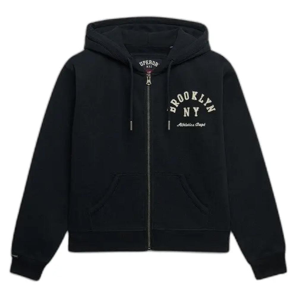 Sweat Zippé Marine Femme Superdry Ziphood pas cher