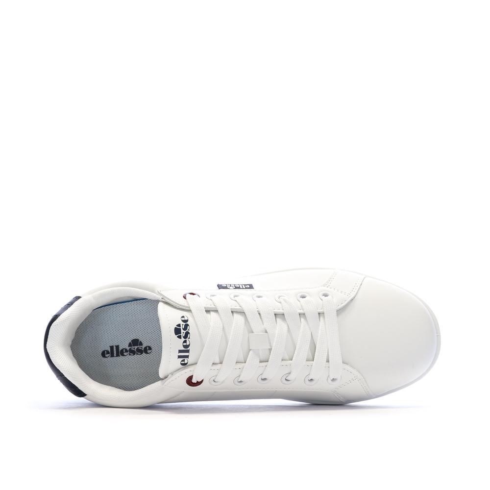 Zapatillas blancas y azul marino para hombre Ellesse Jacob Defender ver 4