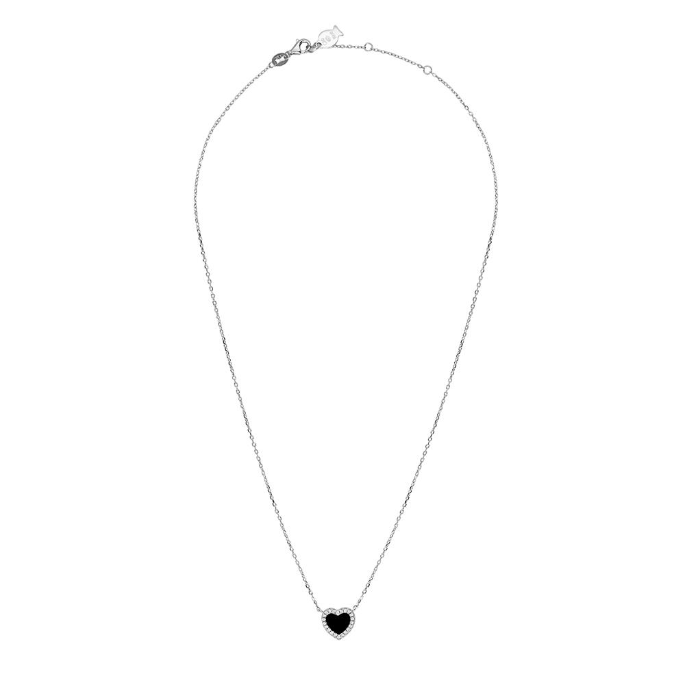 Clio Blue Angel Black Heart Necklace affordable