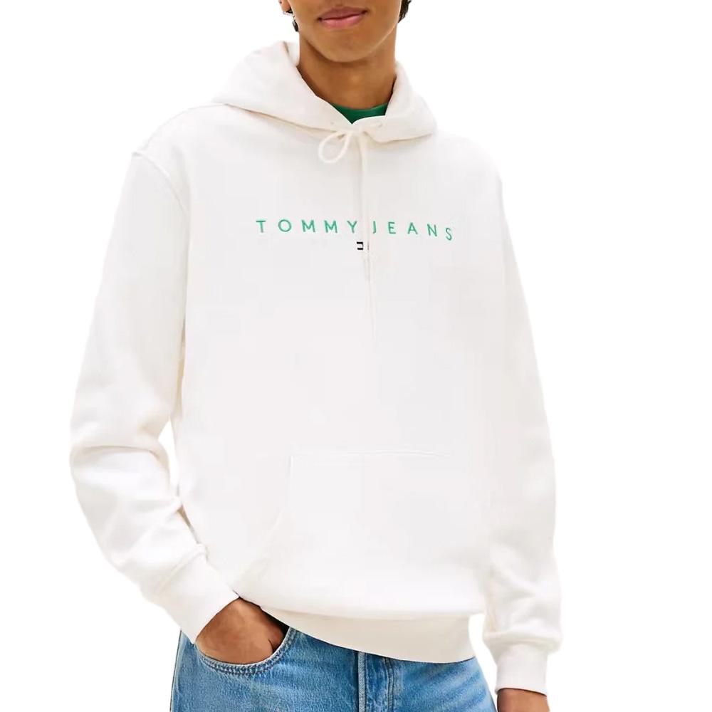 Sweat Blanc Homme Tommy Hilfiger Washed DM0DM20746 pas cher