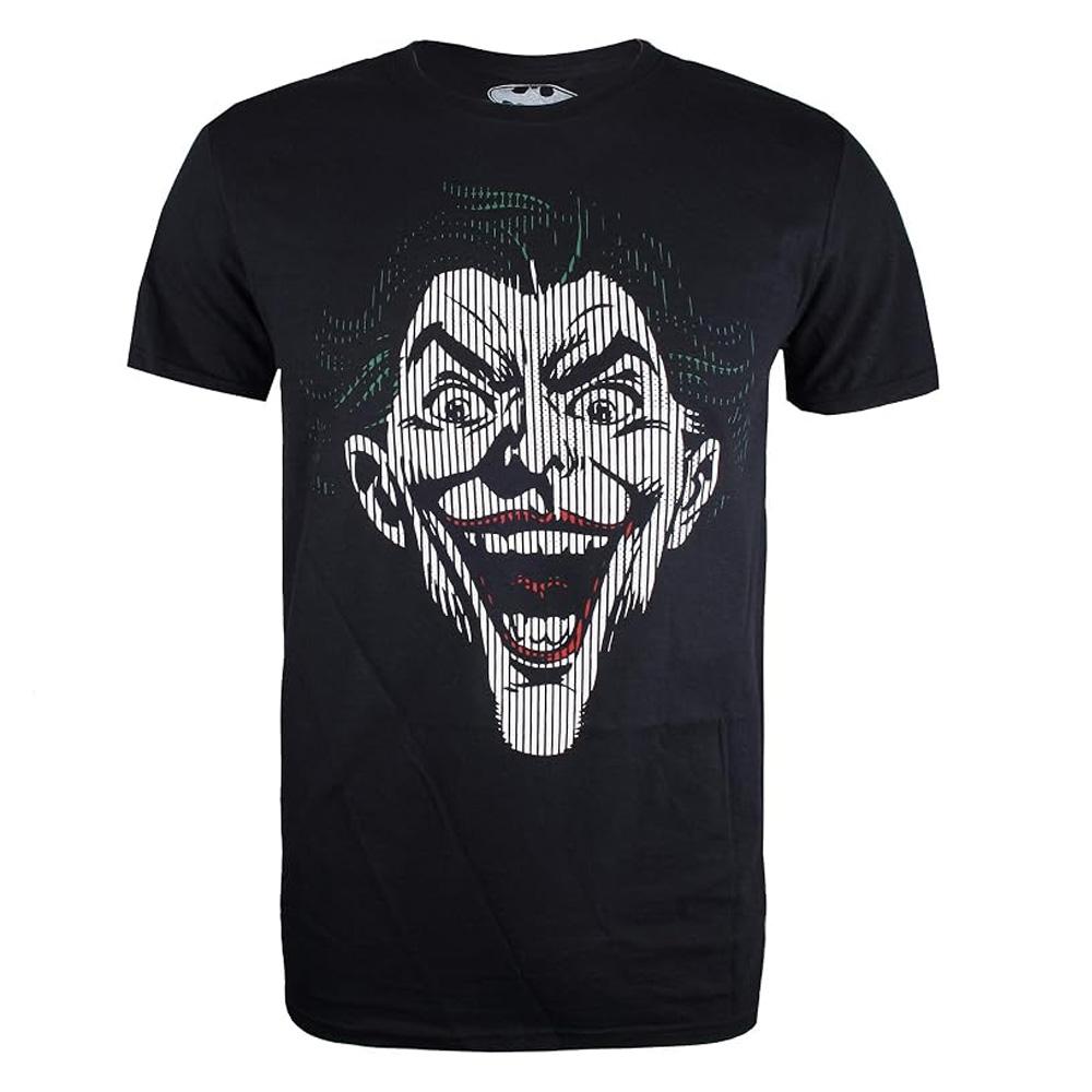 Schwarzes Herren-T-Shirt DC Comics Joker Lines Ansicht 2
