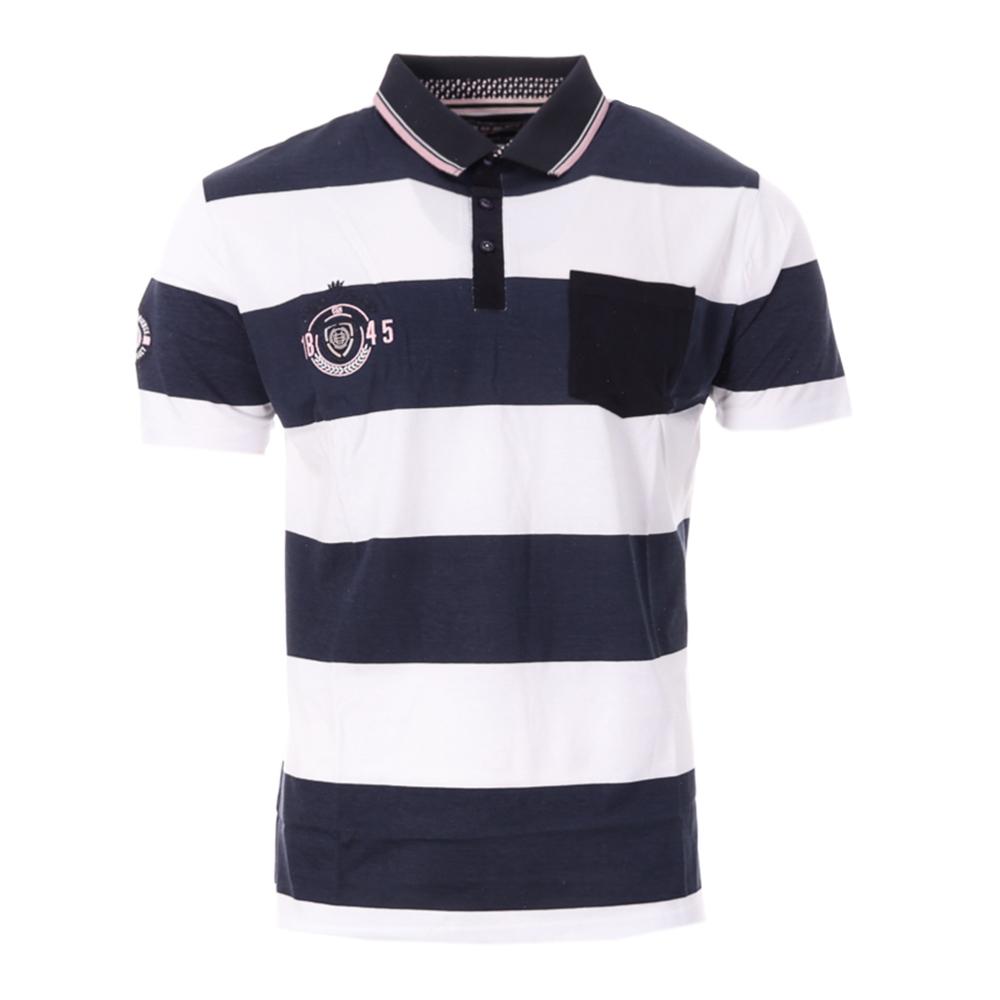 Polo de rugby azul marino/blanco para hombre TOWN barato