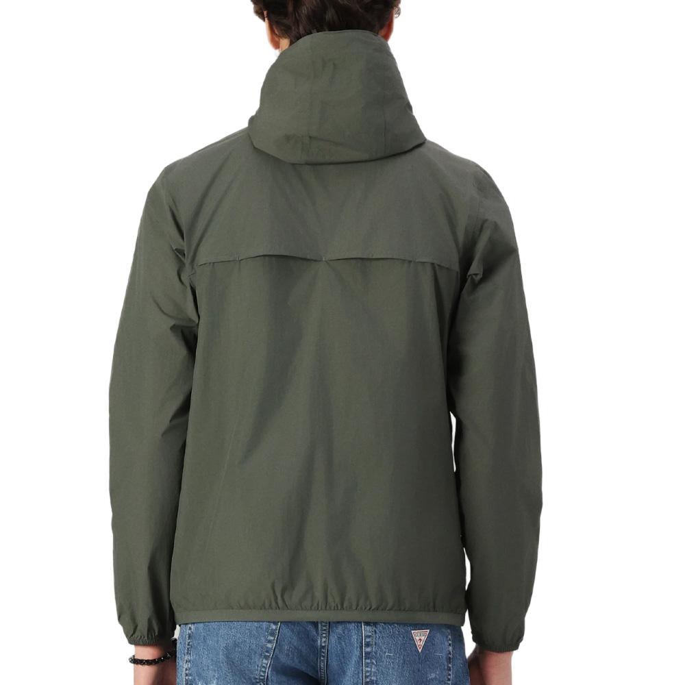 Grüne Windjacke für Damen und Herren von K-WAY „Le vrai 4.0 Claude“ Ansicht 2