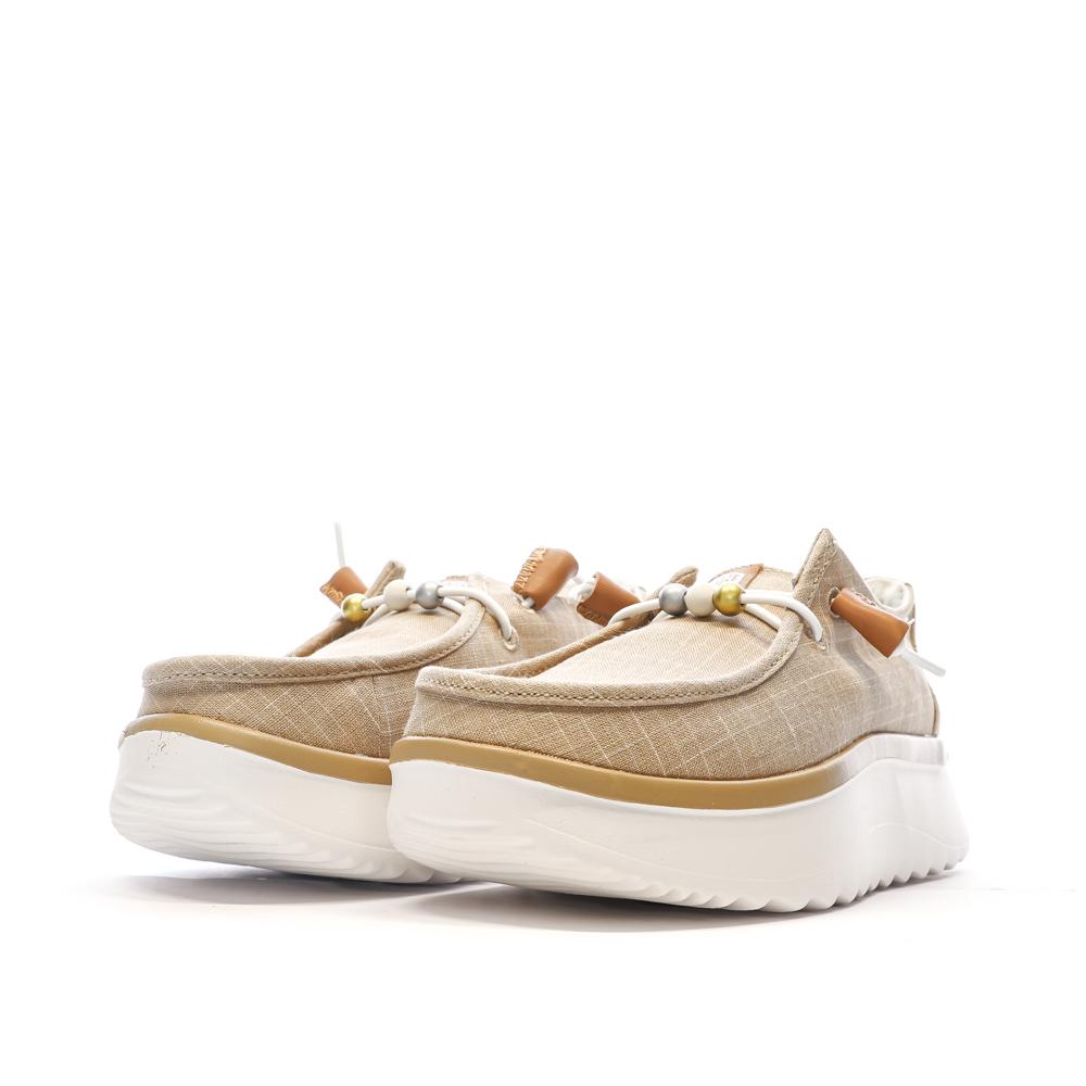 Zapatillas Mujer Hey Dude Wally Sport Mesh Beige/Oro ver 6