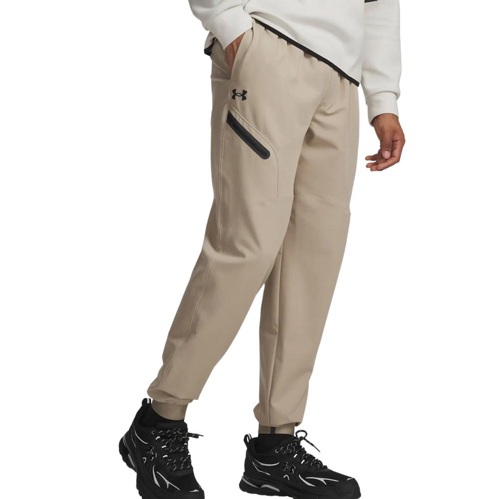Pantalones de chándal beige para hombre Under Armour Unstoppable barato