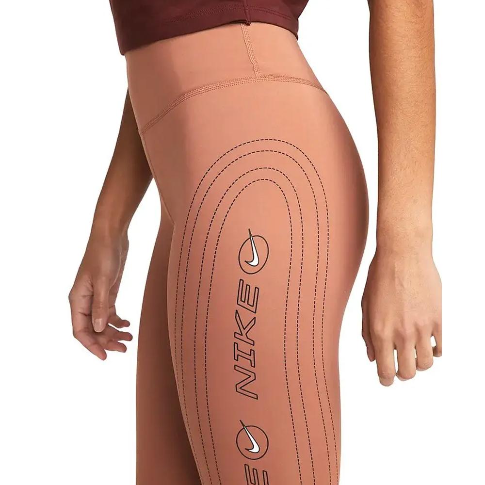 Orangefarbene Leggings für Frauen Nike Luxe Ansicht 2