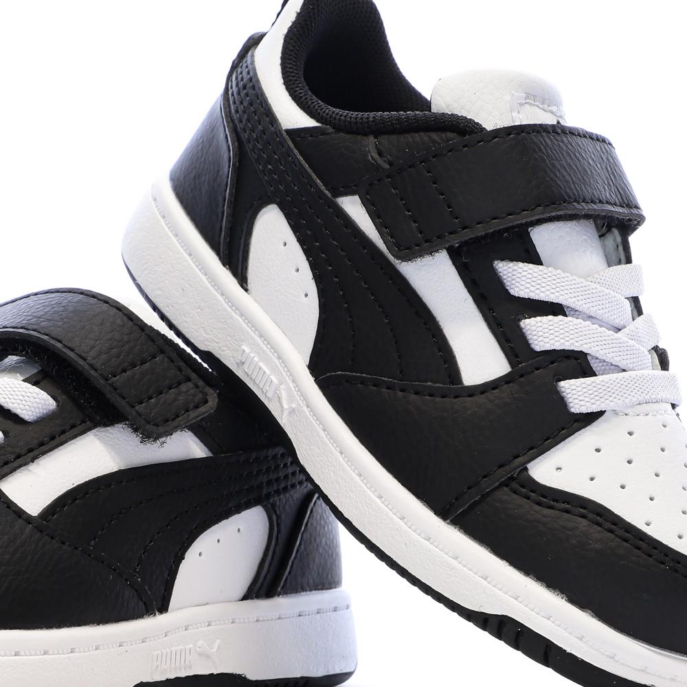 Schwarze/weiße Puma Rebounds Sneaker für Jungen Ansicht 7