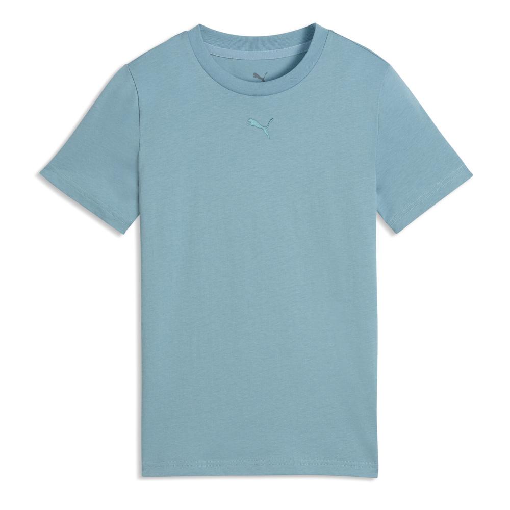 Camiseta azul para niño de Puma con el gato centrado barato