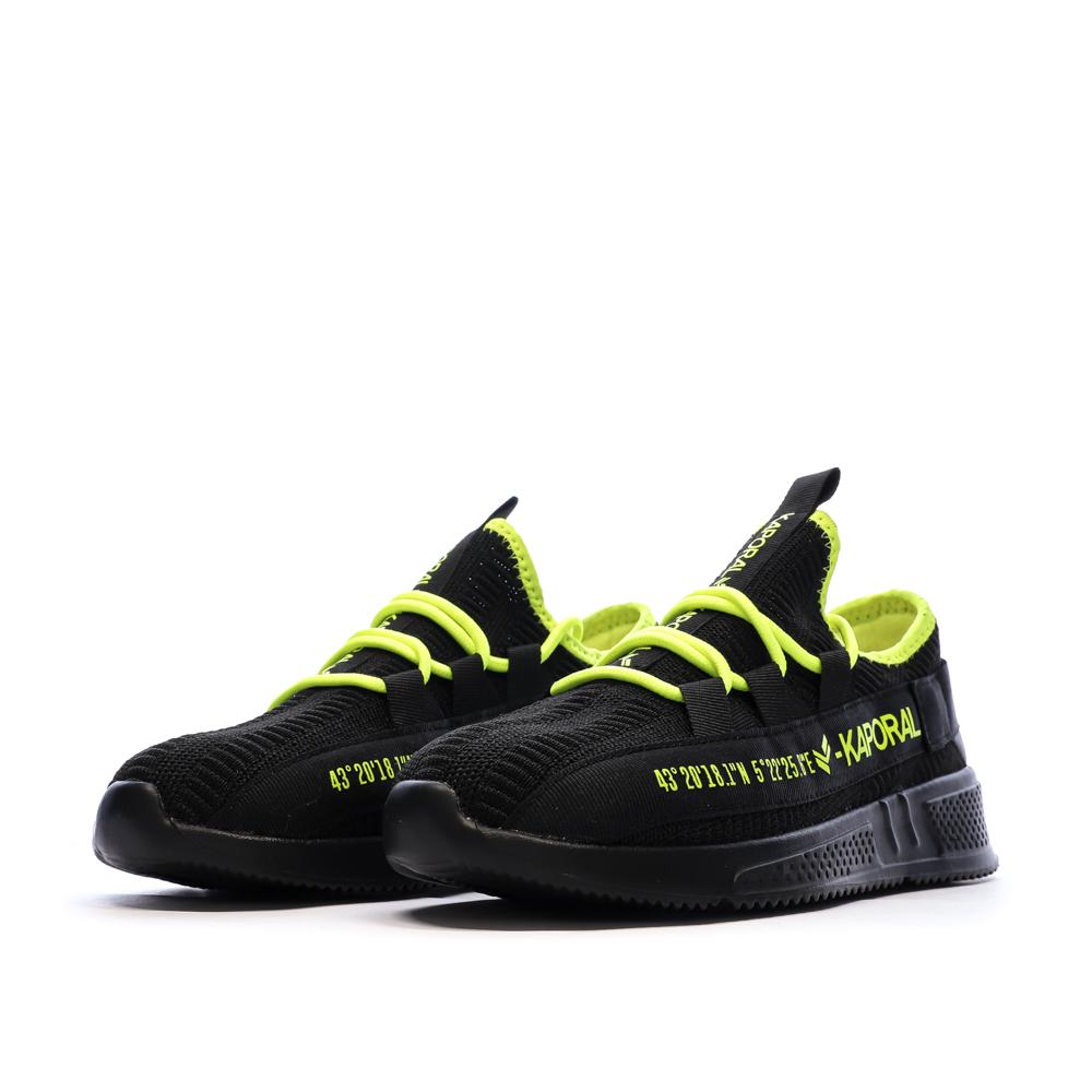 Baskets Noir/Jaune Homme Kaporal Dofino vue 6