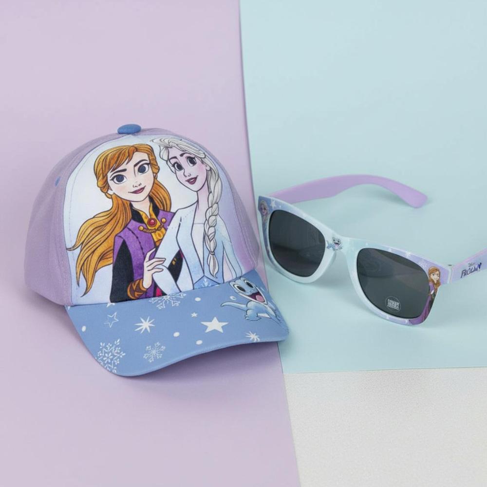 Kinder Sport Zone Die Schneekönigin - Kappe und Sonnenbrille in Blau/Malve Ansicht 2