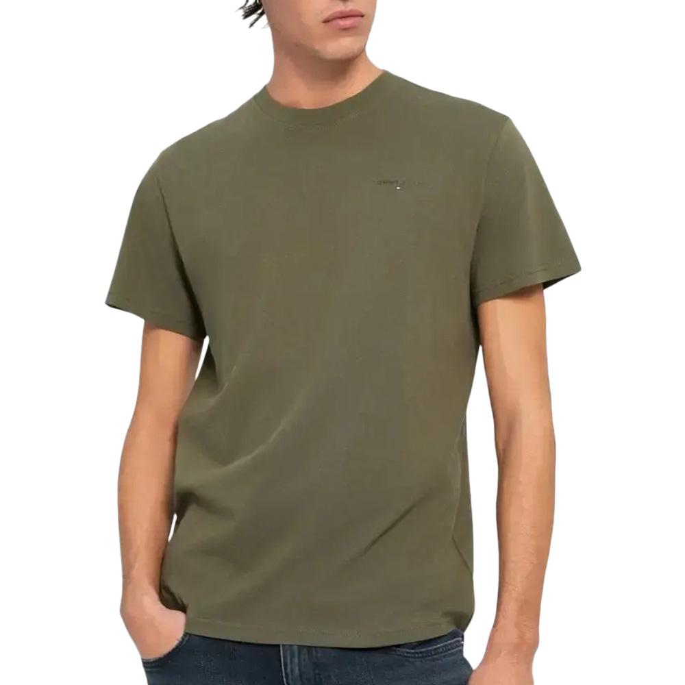 T-shirt Kaki Homme Tommy Hilfiger Tjm Slim Linear pas cher