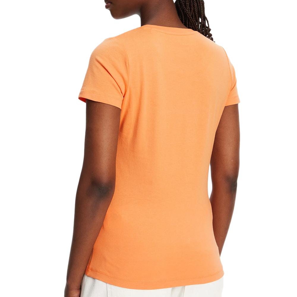 Orangefarbenes T-Shirt für Frauen Pepe jeans New Virginia Ansicht 2