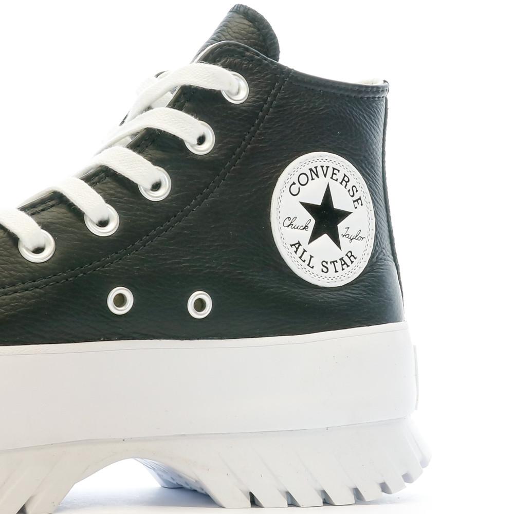 Zapatillas Converse negras con tacos para mujer ver 7