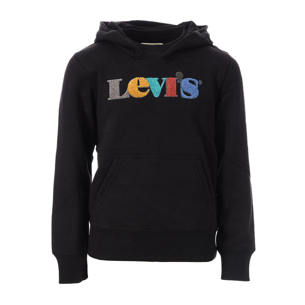 Sweat à Capuche Noir Garçon Levi's 9ED478 pas cher