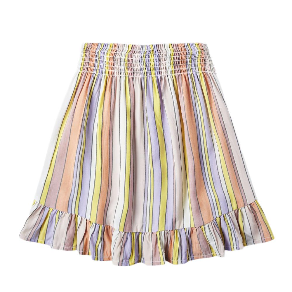 Girls' Pink/Yellow Stripe Skirt O'Neill Lilia Smocked Photo of the Espace des Marques %store% store - view of %key%