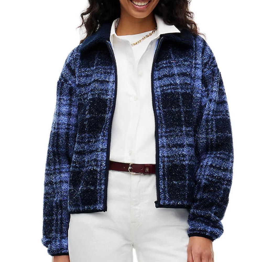 Blau/Schwarze Damenjacke Tommy Hilfiger Flag günstig