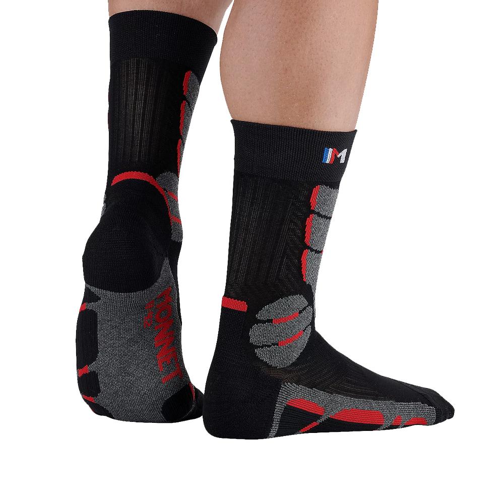 X1 Paire de Chaussettes Noir/Rouge Mixte Monnet Trek Expert 1 vue 2