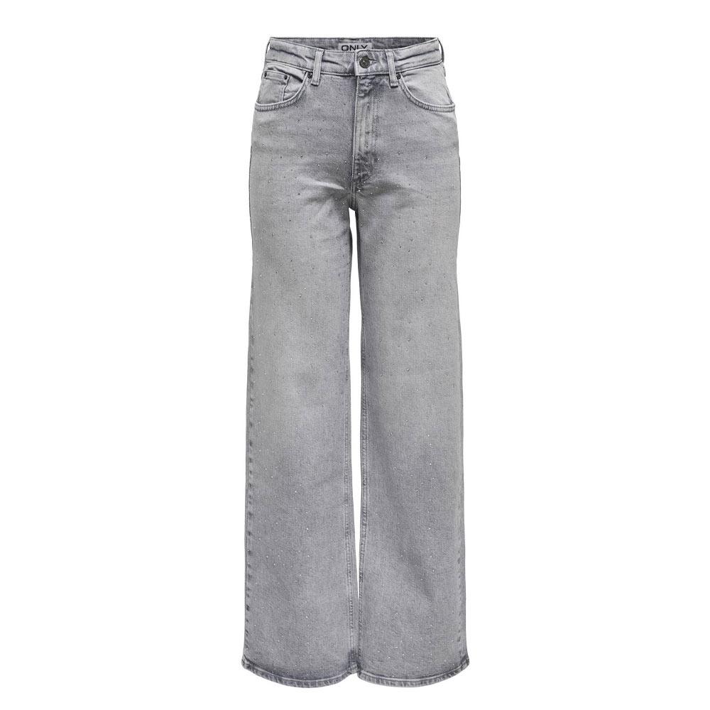 Jean Gris Femme Only Juicy Strass pas cher
