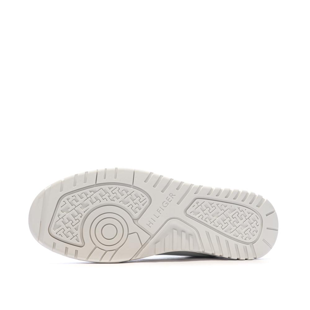 Baskets Blanches/Olive Homme Tommy Hilfiger Th Hi Vulc vue 5