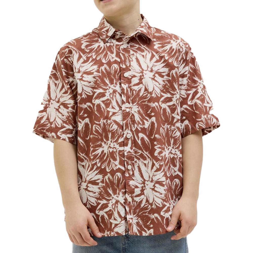 Jack &amp; Jones Joshua Boy's Terracotta Shirt affordable