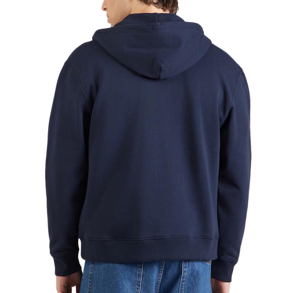 Sudadera con cremallera Calvin Klein Jeans Terry Monog Hombre Azul marino ver 2