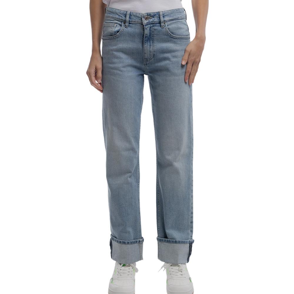 Vaqueros rectos azules para niña Teddy Smith Boyfriend barato