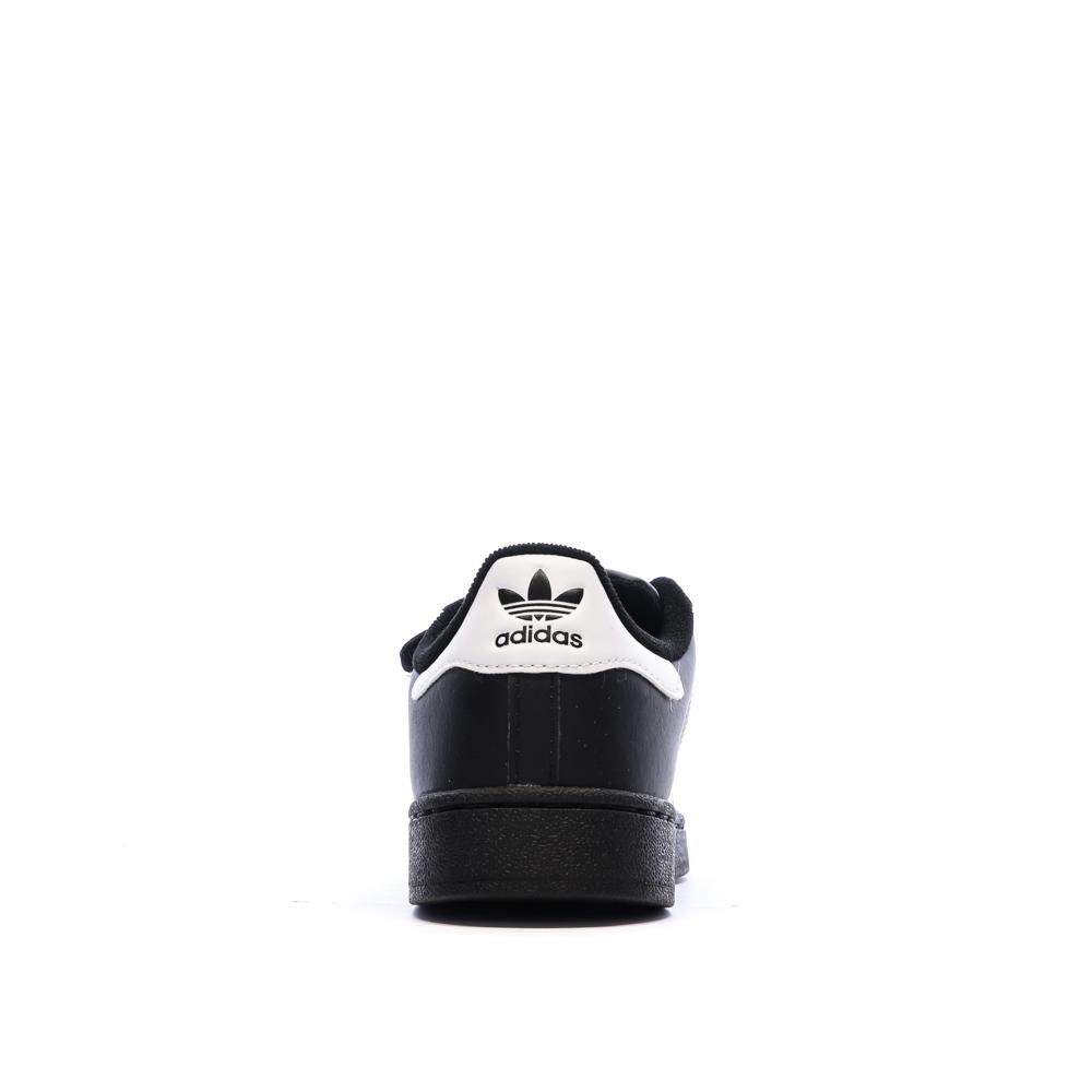 Baskets Noires Garçon Adidas Superstar vue 3