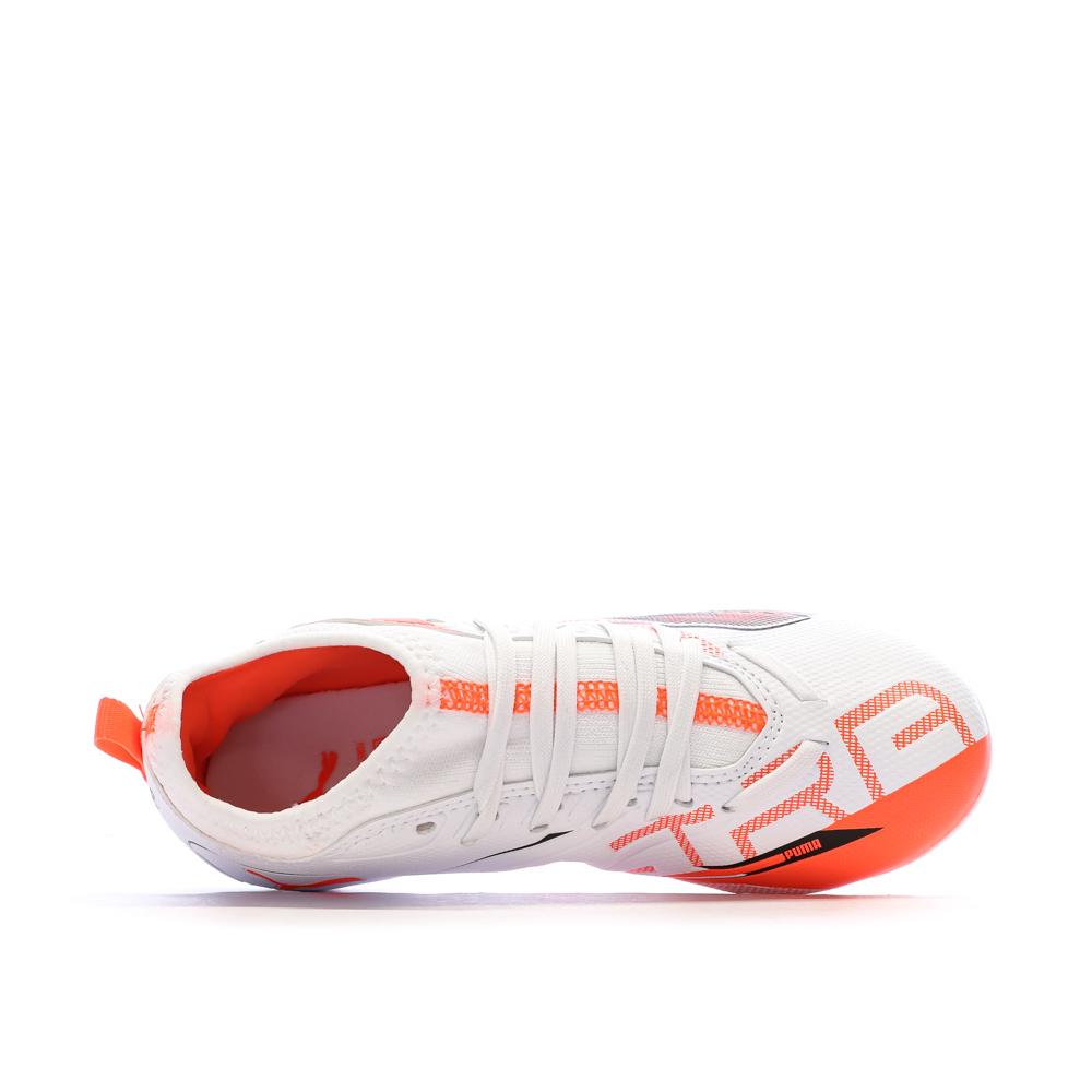 Chaussures de football Blanc/Rouge Garçon Puma Ultra 50 vue 4