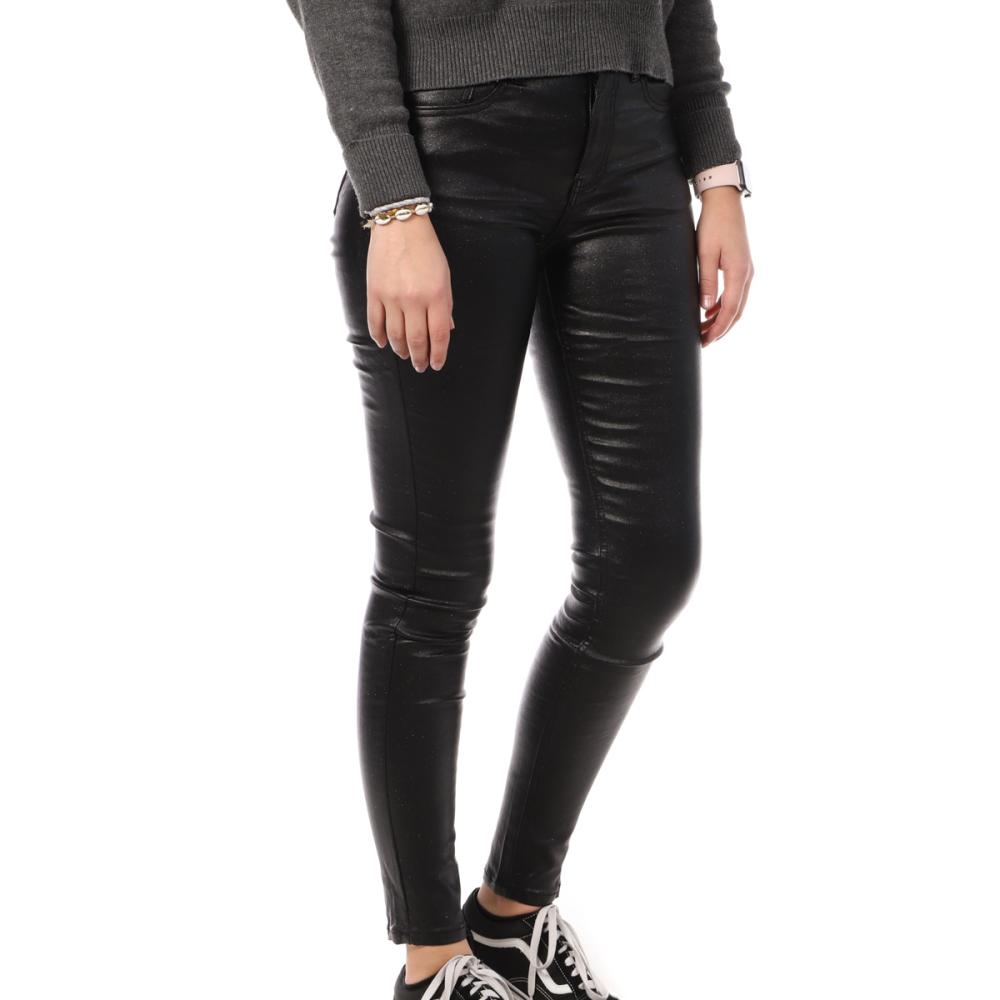Beschichtete Skinny-Hose Schwarz Monday Premium Glitter günstig