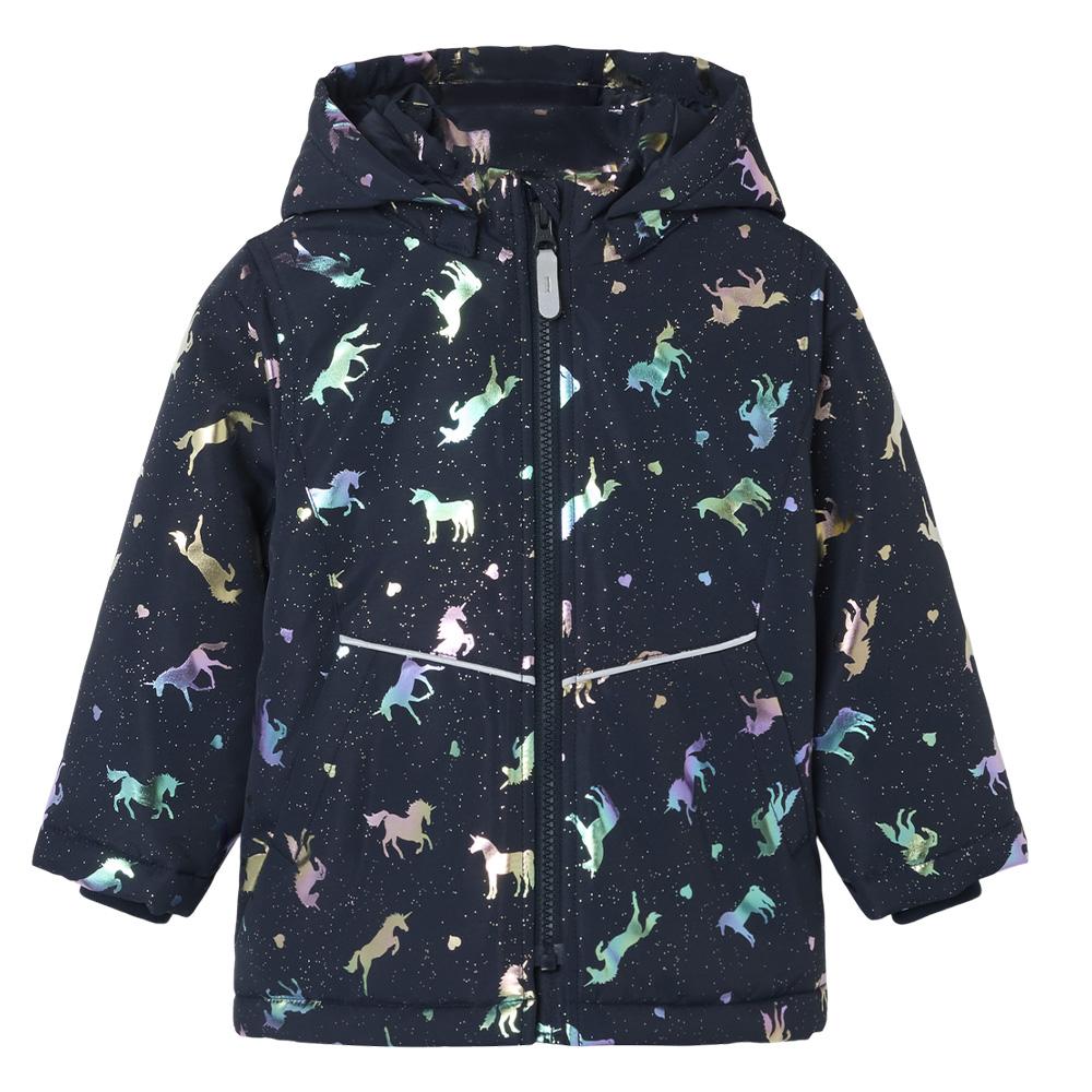 Chaqueta azul marino de niña Name it Unicorn barato