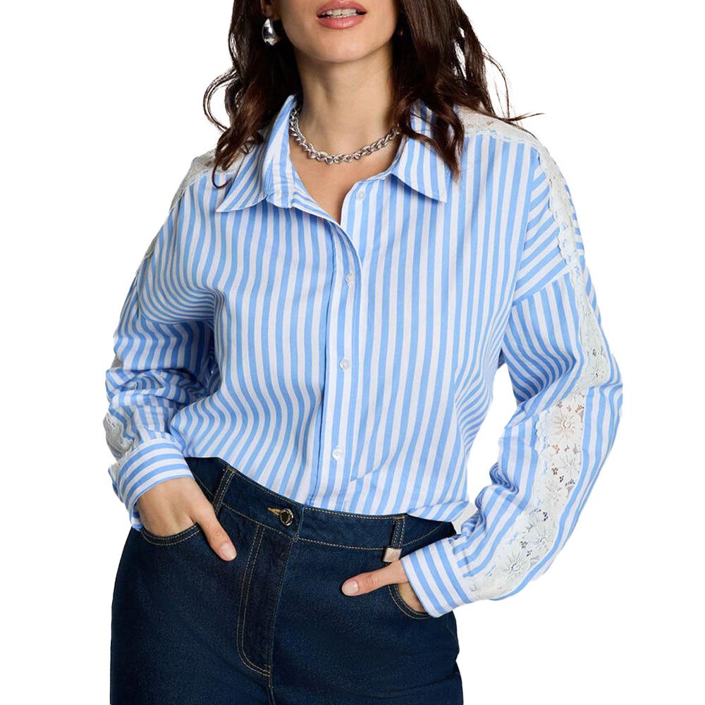 Morgan CARAY Women's Blue Stripe Shirt affordable